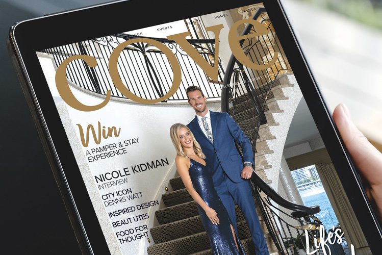 Cover Flyer on a Device — Cove Magazine In Sanctuary Cove, QLD